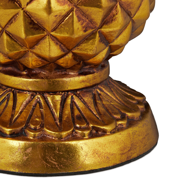 Relaxdays Tischlampe Ananas gold