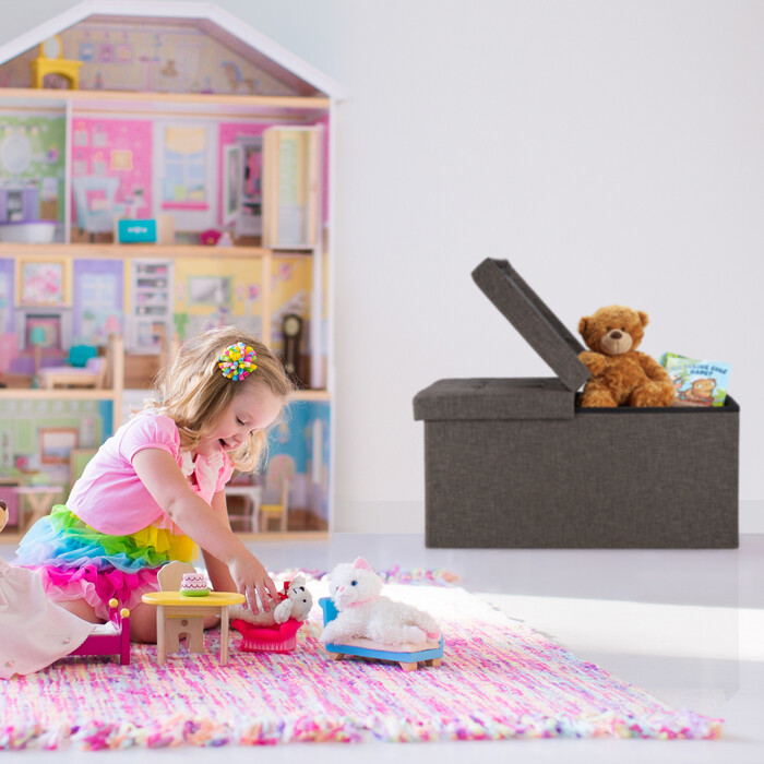 Relaxdays Sitzbank mit klappbarem Deckel