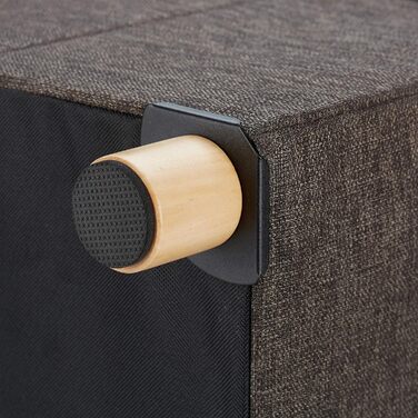 Relaxdays Sitzhocker mit Stauraum, gepolstert, gesteppt, Stoff, 40x38x38 cm, grau (Braun)