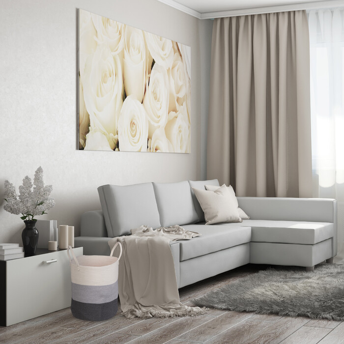 Relaxdays Aufbewahrungskorb aus Baumwolle