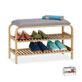 Relaxdays Schuhbank mit Sitzfläche für 3-6 Paar
