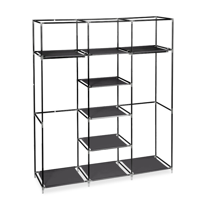 Relaxdays Stoffkleiderschrank XXL mit 9 Böden