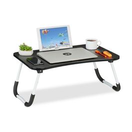 Relaxdays Laptoptisch mit Tablet- & Getränkehalter