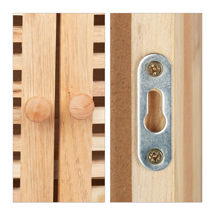 Relaxdays Schmaler Hängeschrank aus Walnuss