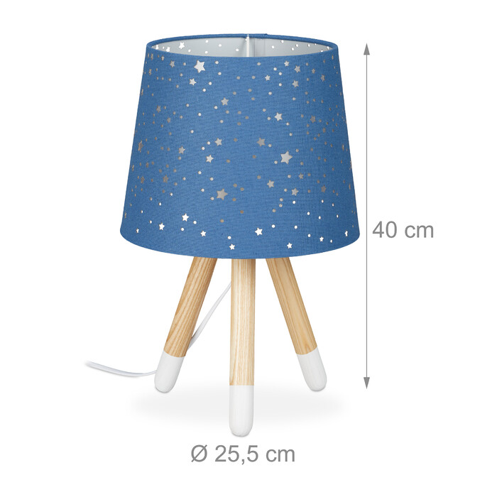 Relaxdays Tischlampe Kinderzimmer Sterne