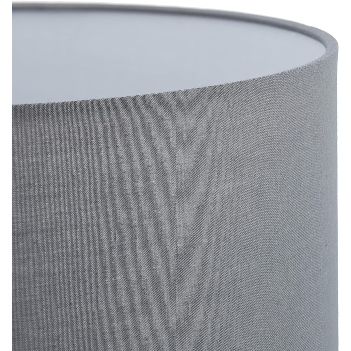Relaxdays Nachttischlampe Touch dimmbar, 3 Stufen, E14, HxD: 48,5 x 28 cm, modern, Touch Lampe mit Schirm, grau/silber
