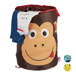 Relaxdays Pop-Up Wäschekorb für Kinder