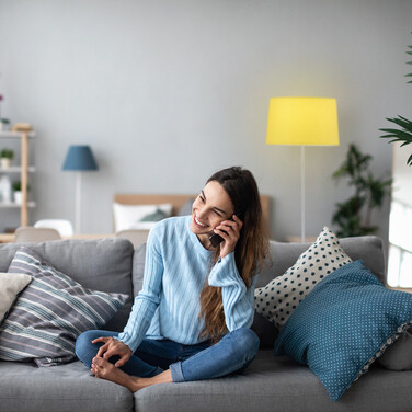 Relaxdays Stehlampe mit Stoffschirm