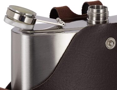 Relaxdays XXL Flachmann aus Edelstahl, hochwertige Taschenflasche zum Umhängen, 1,8l Fassungsvermögen, Partyspaß, Silber, 1 S