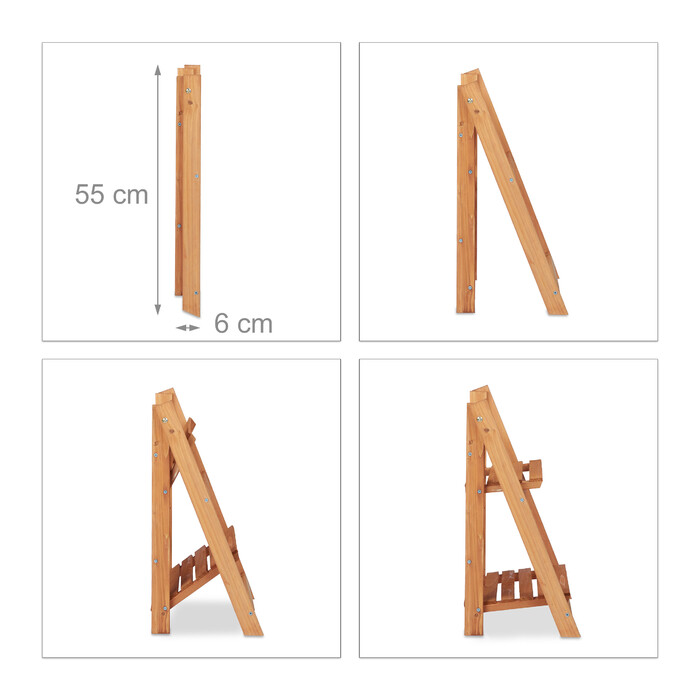 Relaxdays Blumentreppe aus Holz
