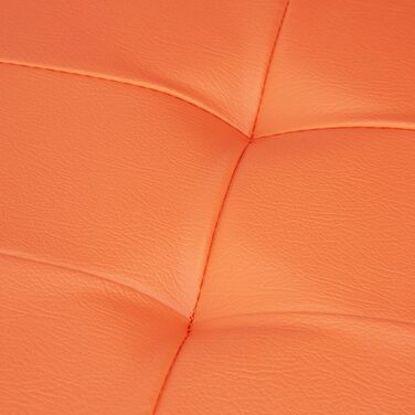 Relaxdays Faltbare Sitzbank XL Kunstleder, 38x114x38 cm, Sitztruhe mit Stauraum, Orange