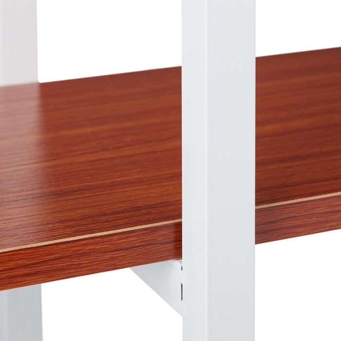 Relaxdays Blumenregal Metall, 6-stufig, Holzoptik, 150x78x24 cm, Indoor Blumentreppe (Rotbraun)