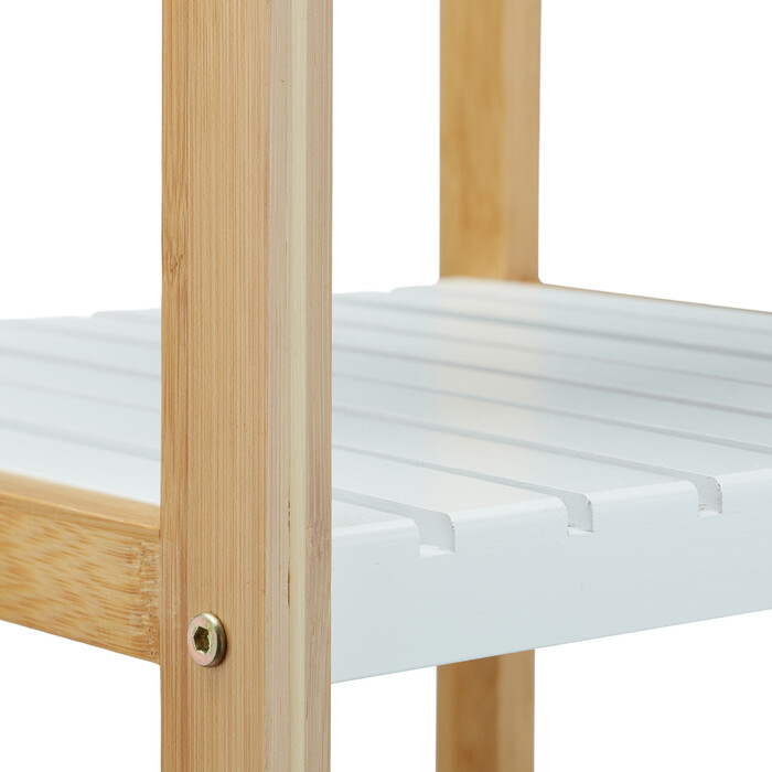Relaxdays Regal Bambus mit 4 Ablagen