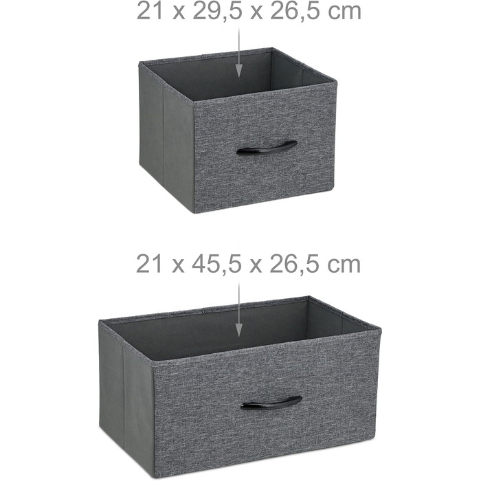 Relaxdays Kommode Industrial, 78,5x100x30 cm, 8 Schubladen, Stoff/Metall, Holzoptik, Sideboard, grau/braun