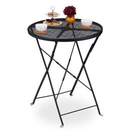 Relaxdays Klappbarer Balkontisch schwarz