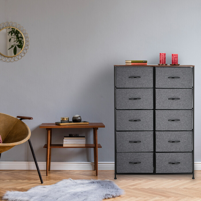 Relaxdays Kommode mit 10 Schubladen