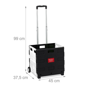 Relaxdays Einkaufstrolley klappbar mit Rollen