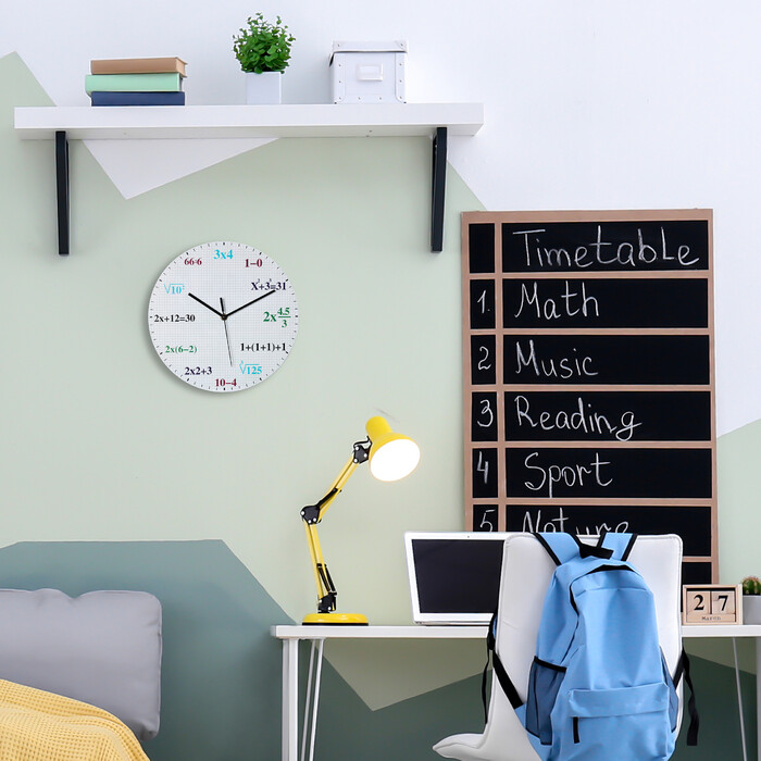 Relaxdays Wanduhr mit mathematischen Formeln
