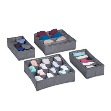 Relaxdays 4 tlg. Unterwäsche Organizer Set
