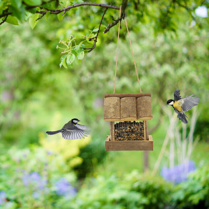 Relaxdays Vogelfutterhaus zum Aufhängen