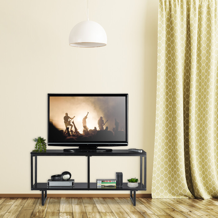 Relaxdays TV Lowboard MDF in Schwarz