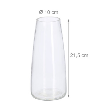 Relaxdays Vase aus Glas