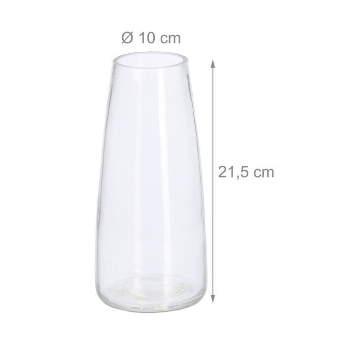 Relaxdays Vase aus Glas