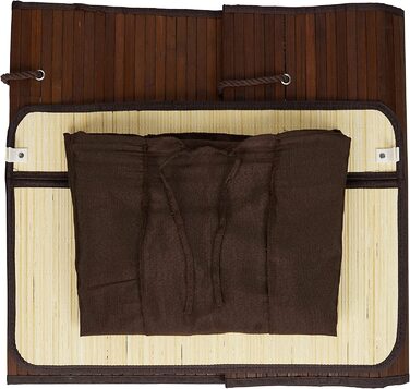 Relaxdays Wäschekorb, mit 3 Fächern, mit Deckel, rechteckiger Wäschesammler, HBT: 62 x 62,5 x 42,5 cm, aus Bambus,  10041530_49 (Braun)