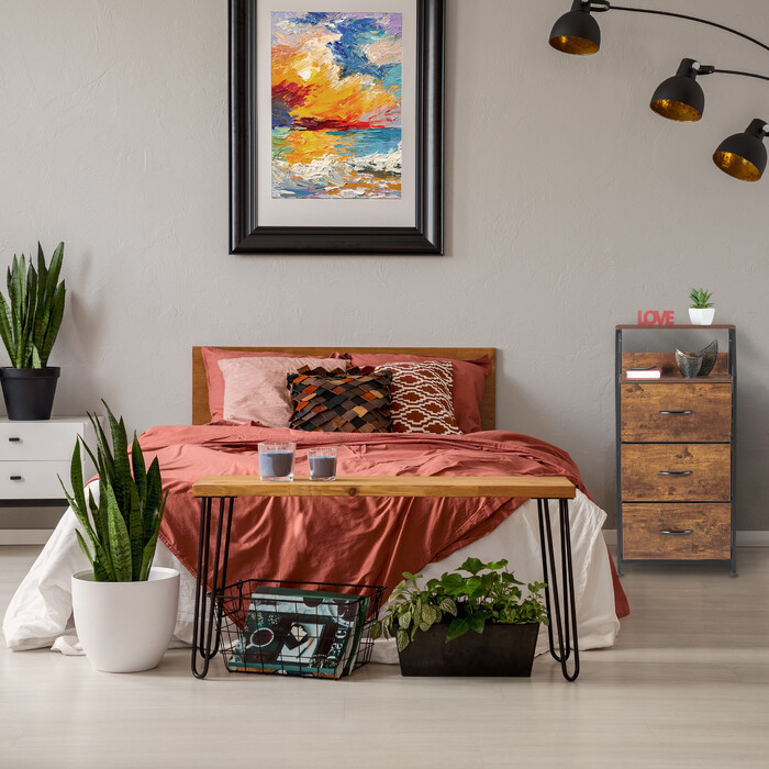 Relaxdays Standregal Industrial mit 3 Schubladen