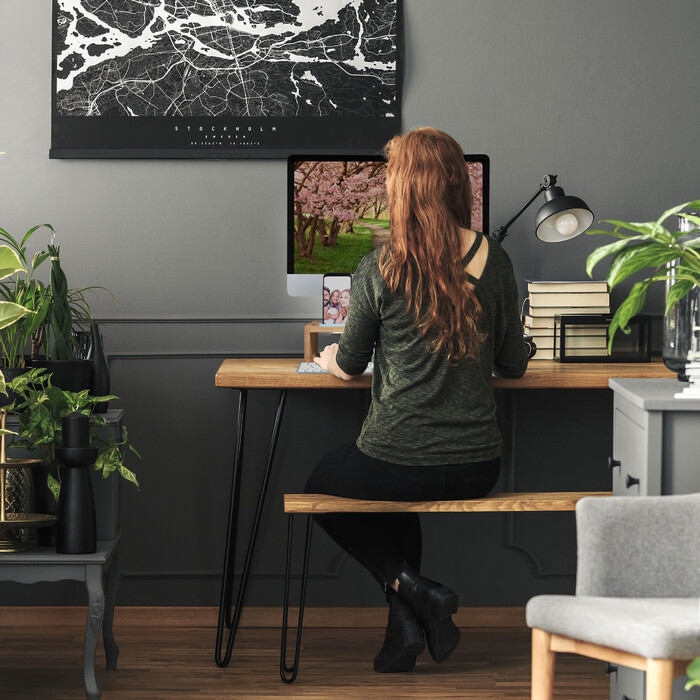 Relaxdays Monitorständer aus Bambus