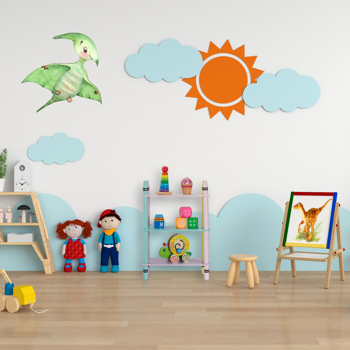 Relaxdays Buntes Kinderregal mit 3 Ablagen