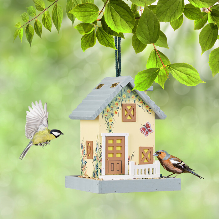 Relaxdays Vogelfutterhaus zum Aufhängen