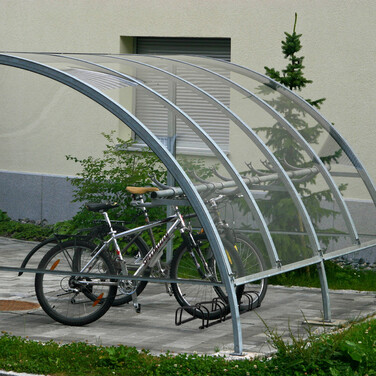 Relaxdays Schwarzer Fahrradständer für 5 Fahrräder