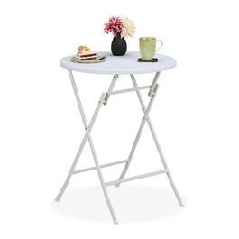 Relaxdays Runder Gartentisch in Rattan-Optik