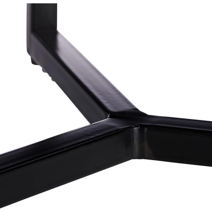Relaxdays Schwarz Runder Beistelltisch aus Glas und Metall, dekorativer Loungetisch, HxBxT: 51 x 50 x 50 cm, in edlem, Standard