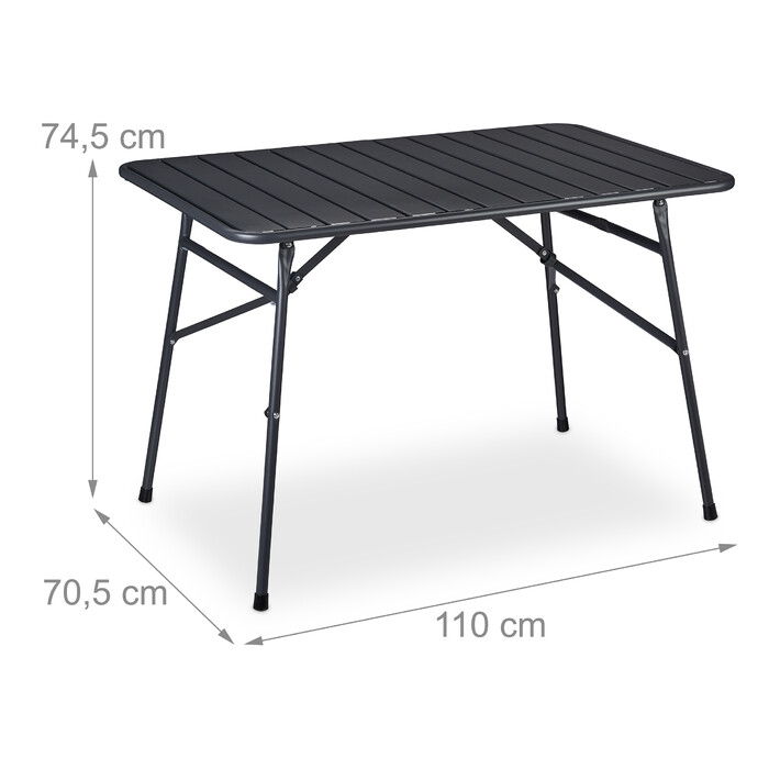 Relaxdays Gartentisch klappbar Metall