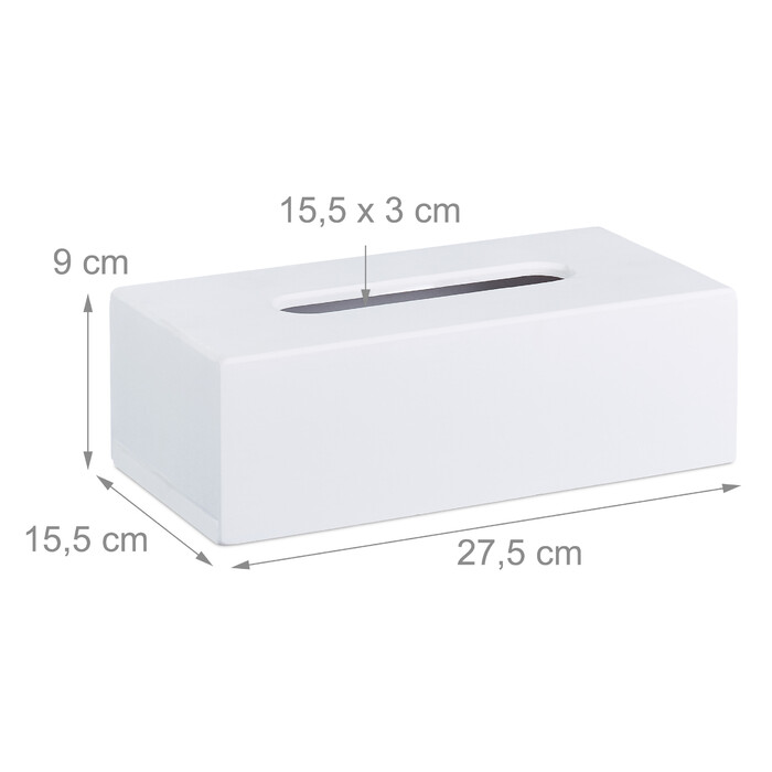 Relaxdays Kosmetiktuchbox Bambus weiß