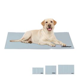 Relaxdays Kühlmatte Hund grau