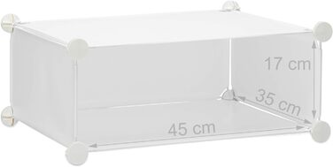 Relaxdays Schuhregal 10 Ebenen, 176x49x37 cm, weiß