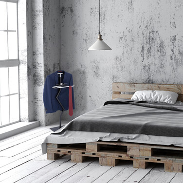 Relaxdays Herrendiener in Schwarz und Silber
