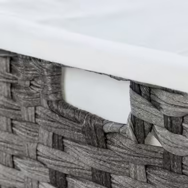 Relaxdays Wäschekorb Rattan-Optik 90 L