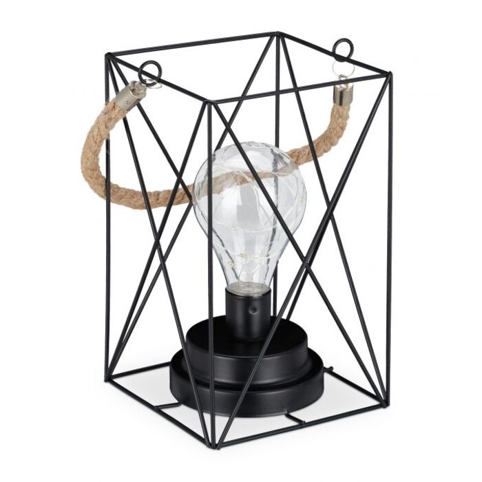 Relaxdays Tischlampe Vintage LED