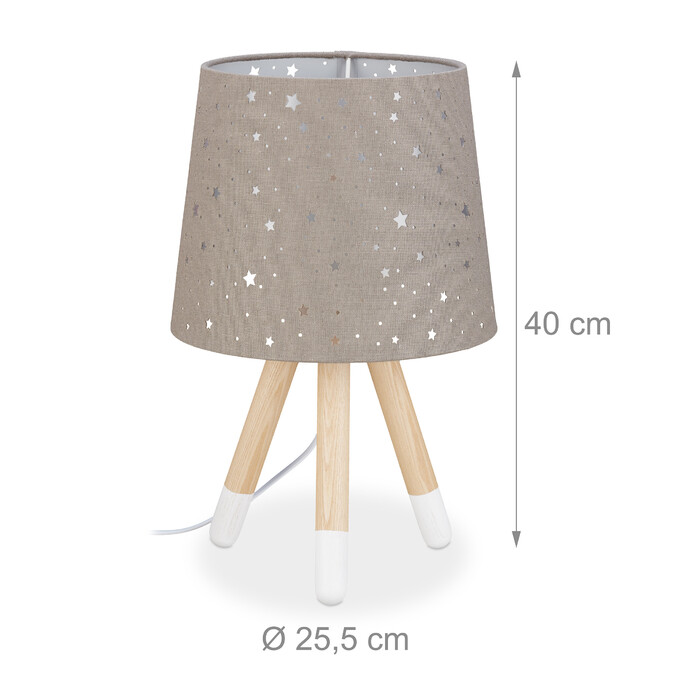 Relaxdays Tischlampe Kinderzimmer Sterne