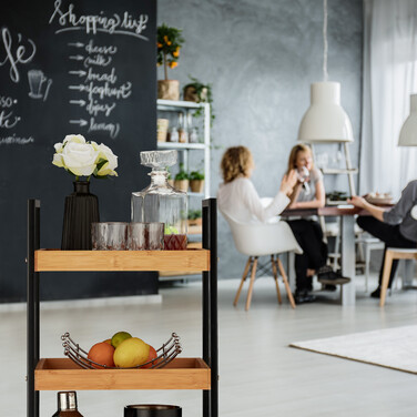 Relaxdays Servierwagen Bambus mit 3 Etagen