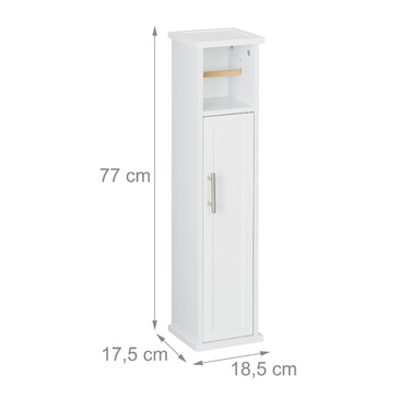 Relaxdays Weißer Toilettenpapierhalter stehend