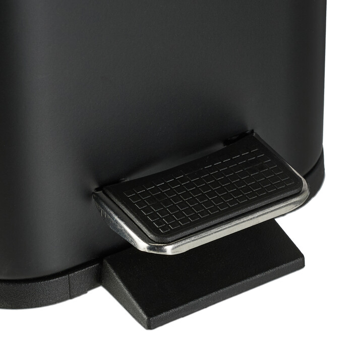 Relaxdays Bad Mülleimer 5 l mit Bambusdeckel