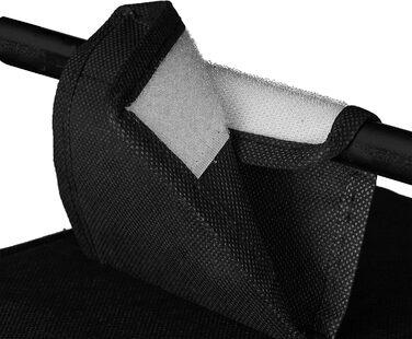 Relaxdays Hängeregal Stoff, 6 Fächer, 2 Schübe, für Kleiderschrank, HBT: ca. 82x14,5x30 cm, schwarz