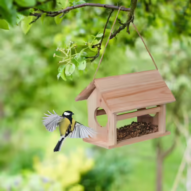 Relaxdays Vogelfutterhaus aus Holz