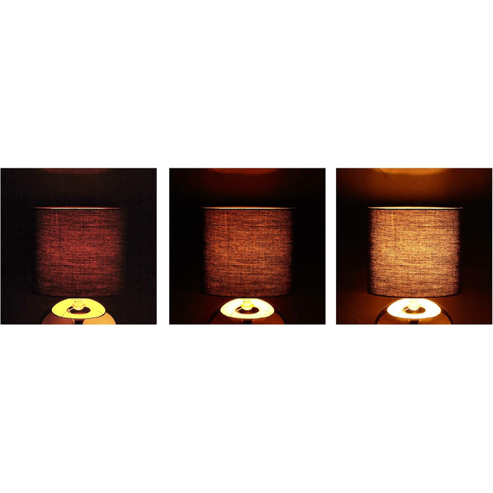 Relaxdays Touch-Nachttischlampe, dimmbar, 3 Stufen, E14, 28x18 cm, Gold