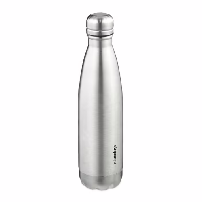 Relaxdays Trinkflasche Edelstahl 500 ml